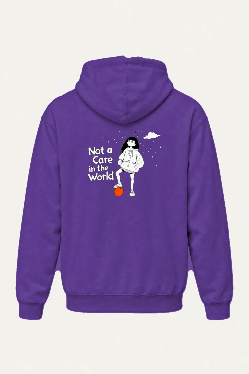 "Not a Care" Heavy Blend Unisex Pullover Hoodie | Gildan 18500
