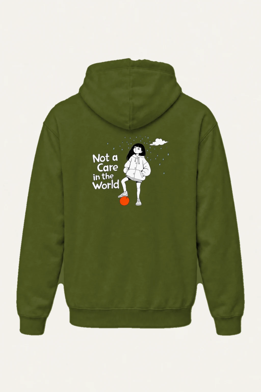 "Not a Care" Heavy Blend Unisex Pullover Hoodie | Gildan 18500