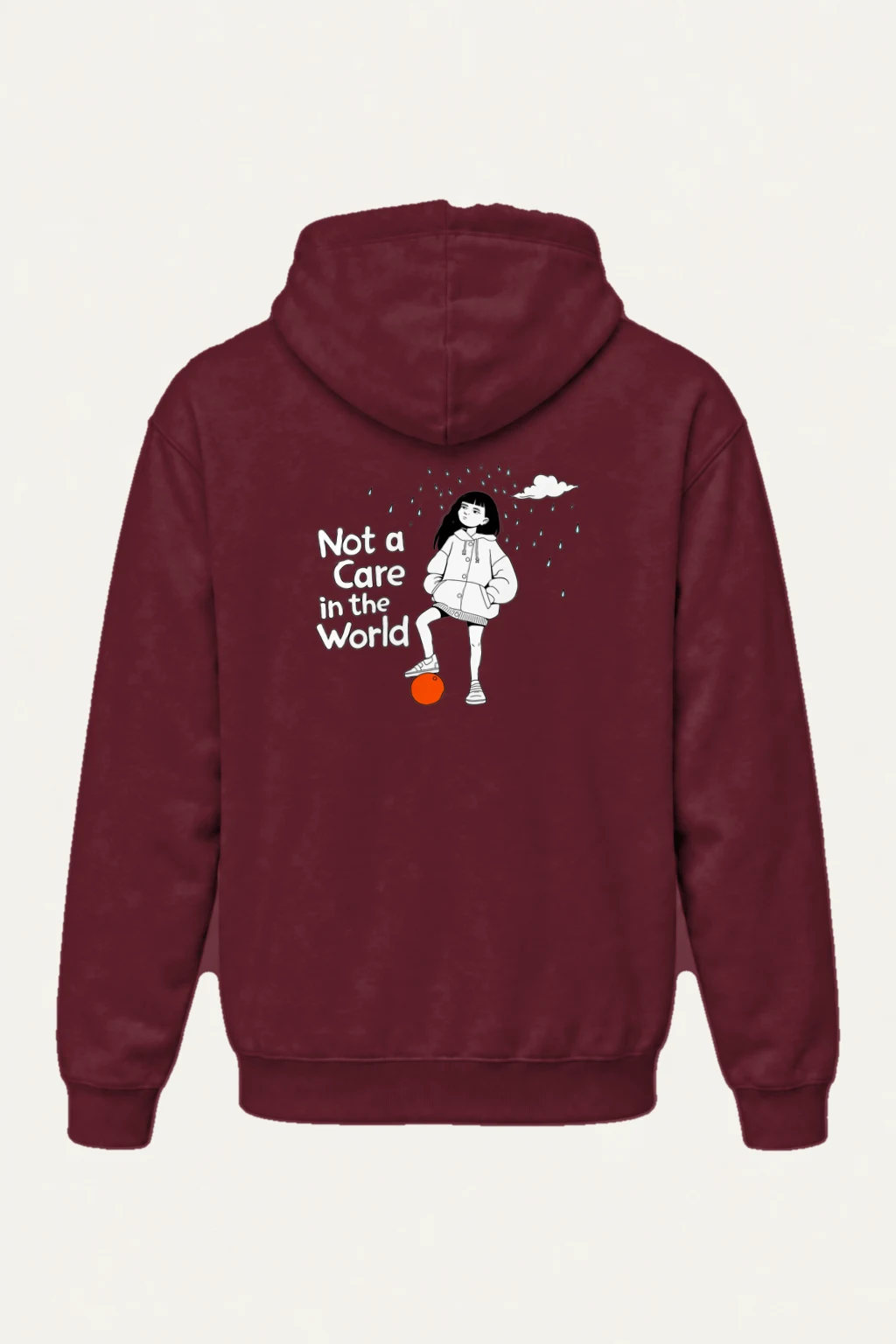 "Not a Care" Heavy Blend Unisex Pullover Hoodie | Gildan 18500