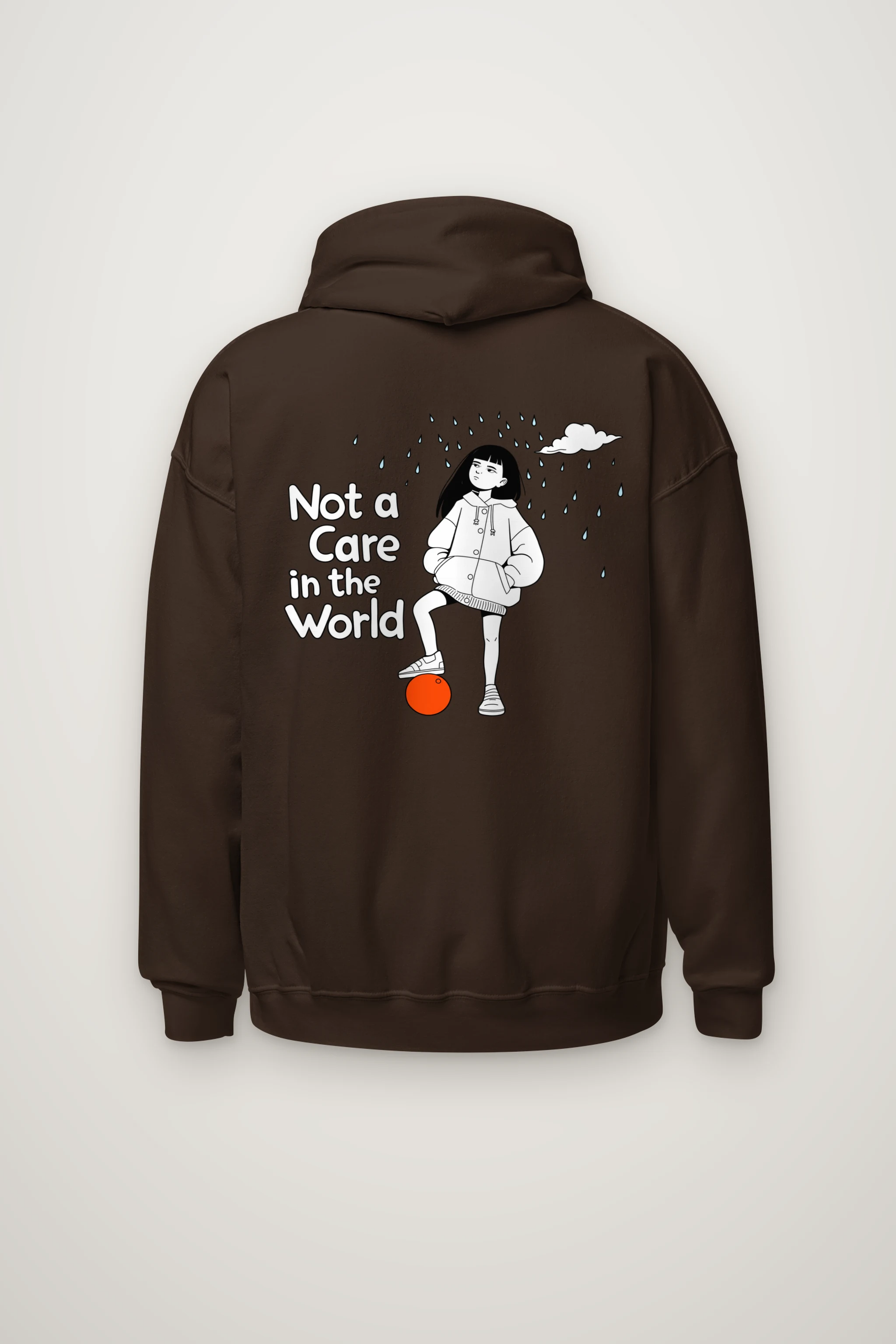 "Not a Care" Heavy Blend Unisex Pullover Hoodie