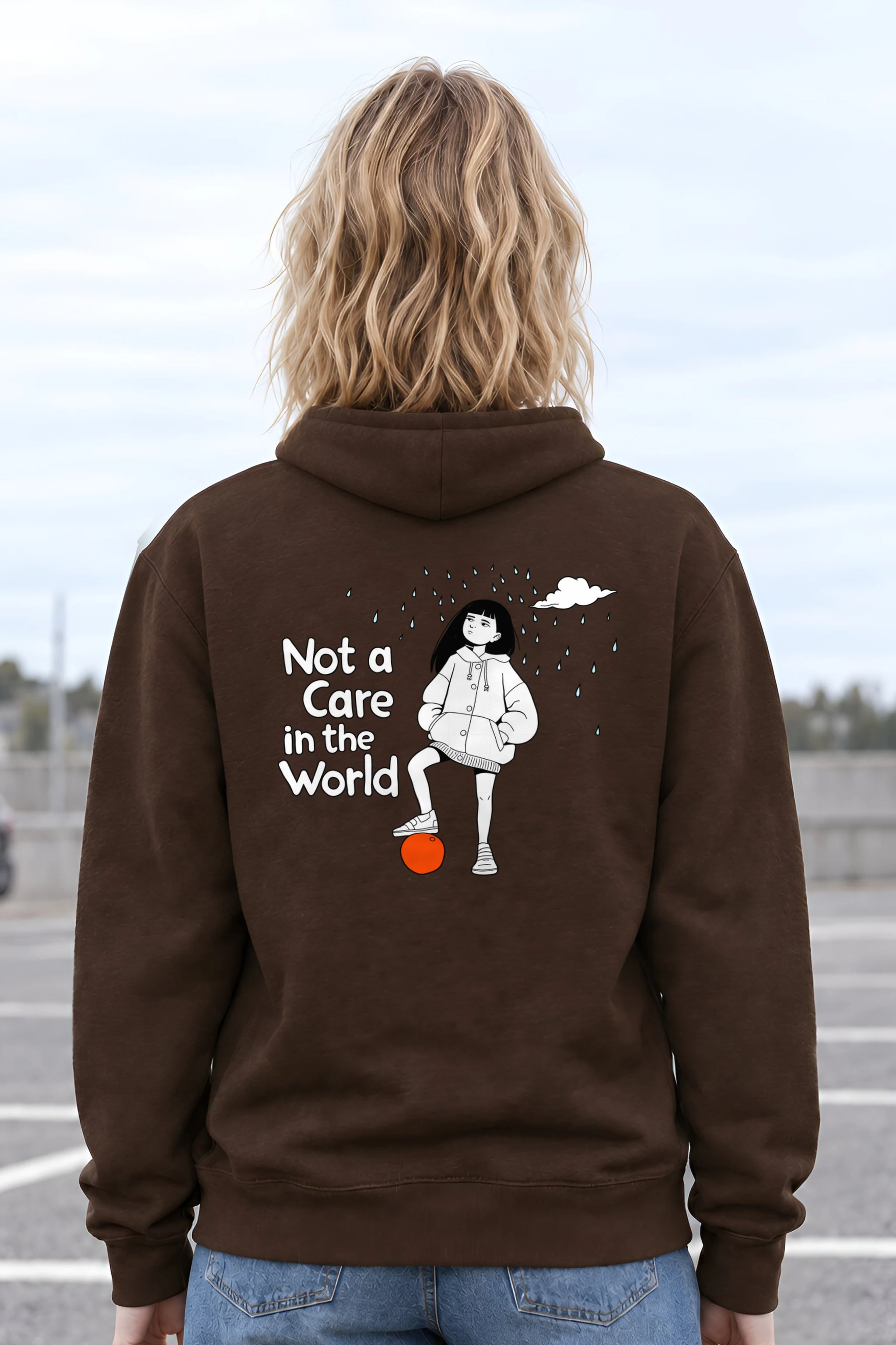 "Not a Care" 1 Pullover Hoodie