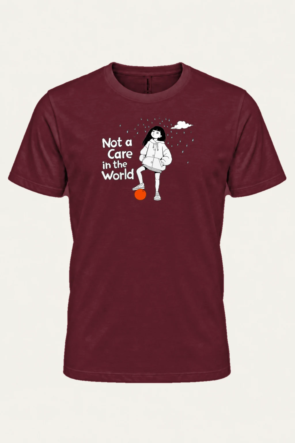 "Not a Care" Heavyweight Unisex Crewneck T-shirt | Gildan 5000