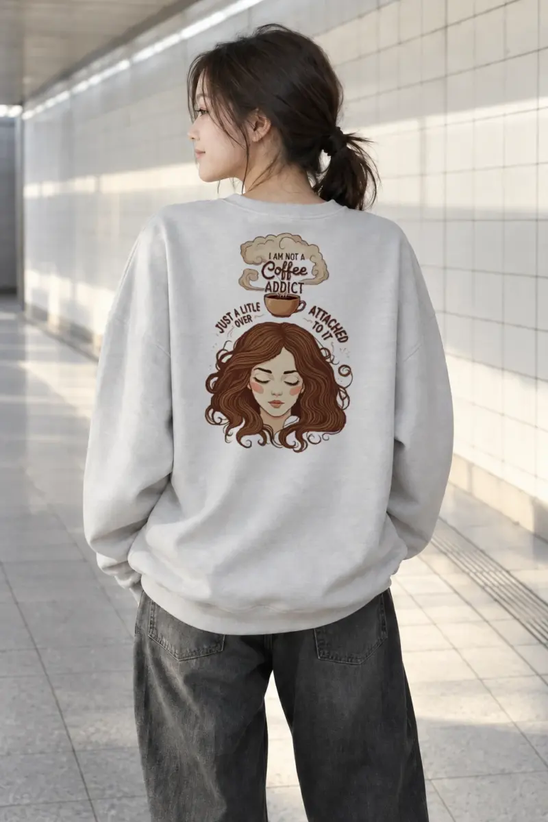 “Not a Coffee Addict” Heavy Blend Unisex Crewneck Sweatshirt | Gildan 18000