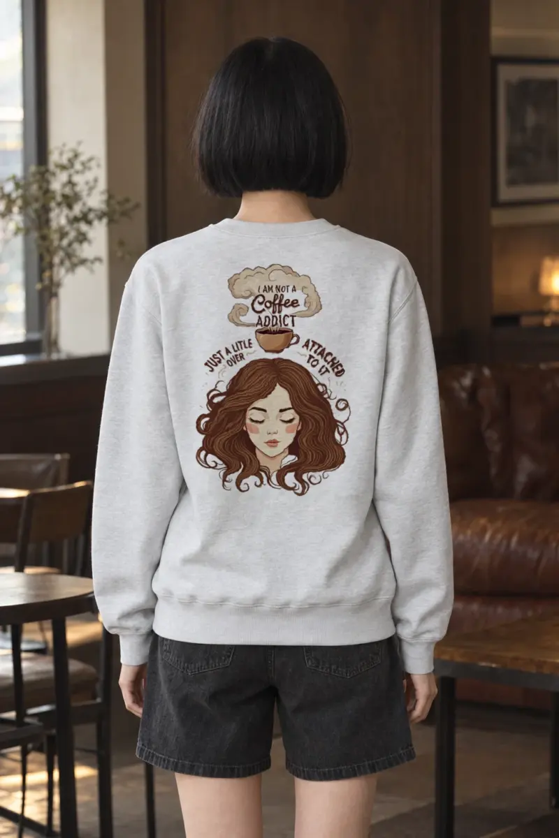 "Not a Coffee Addict" Heavy Blend Unisex Crewneck Sweatshirt | Gildan 18000