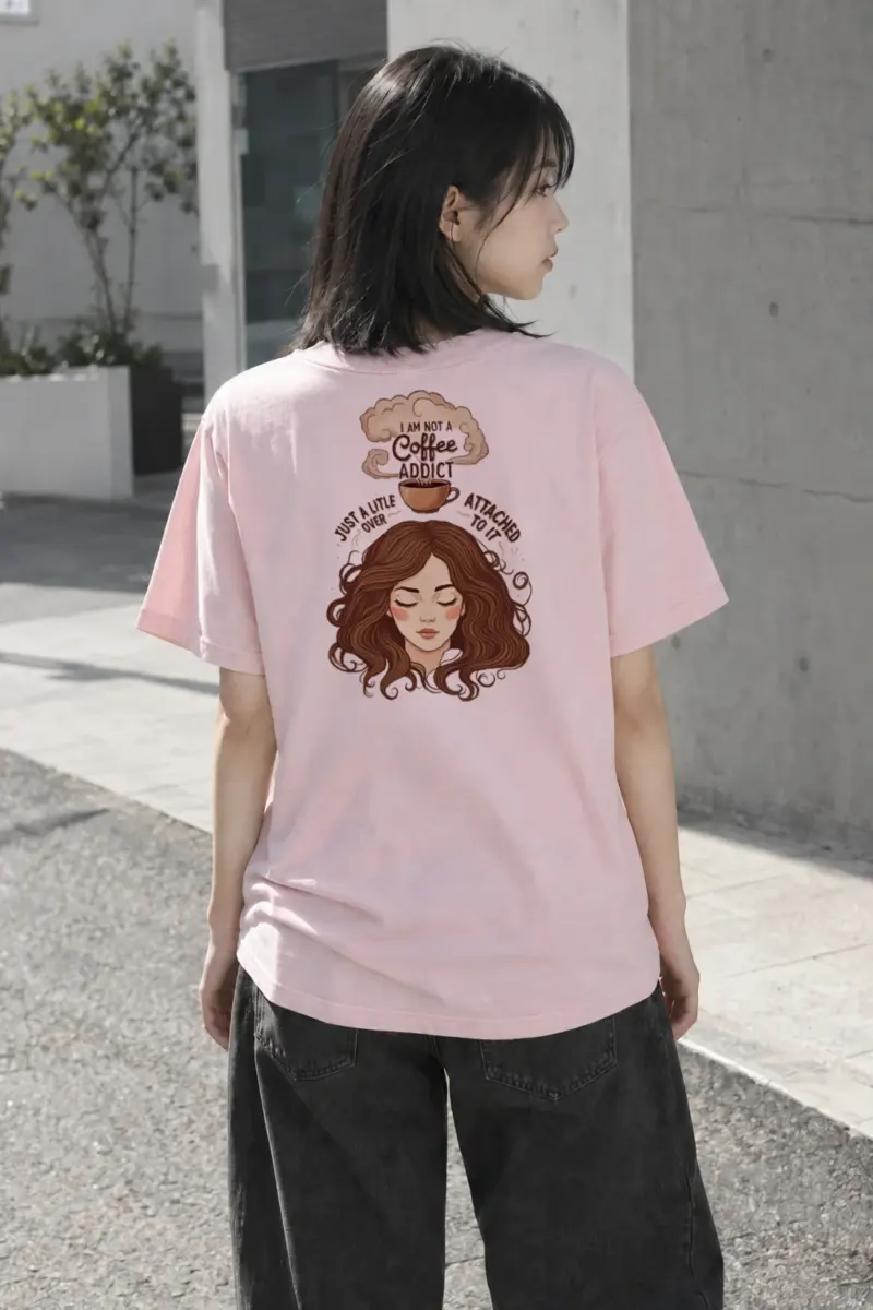“Not A Coffee Addict” Heavyweight Unisex Crewneck T-shirt | Gildan 5000
