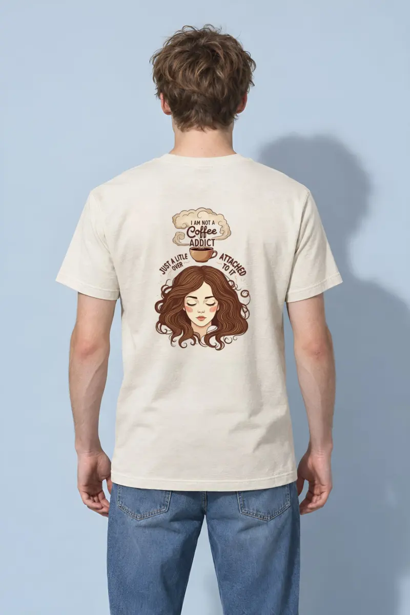 "Not A Coffee Addict" Heavyweight Unisex Crewneck T-shirt