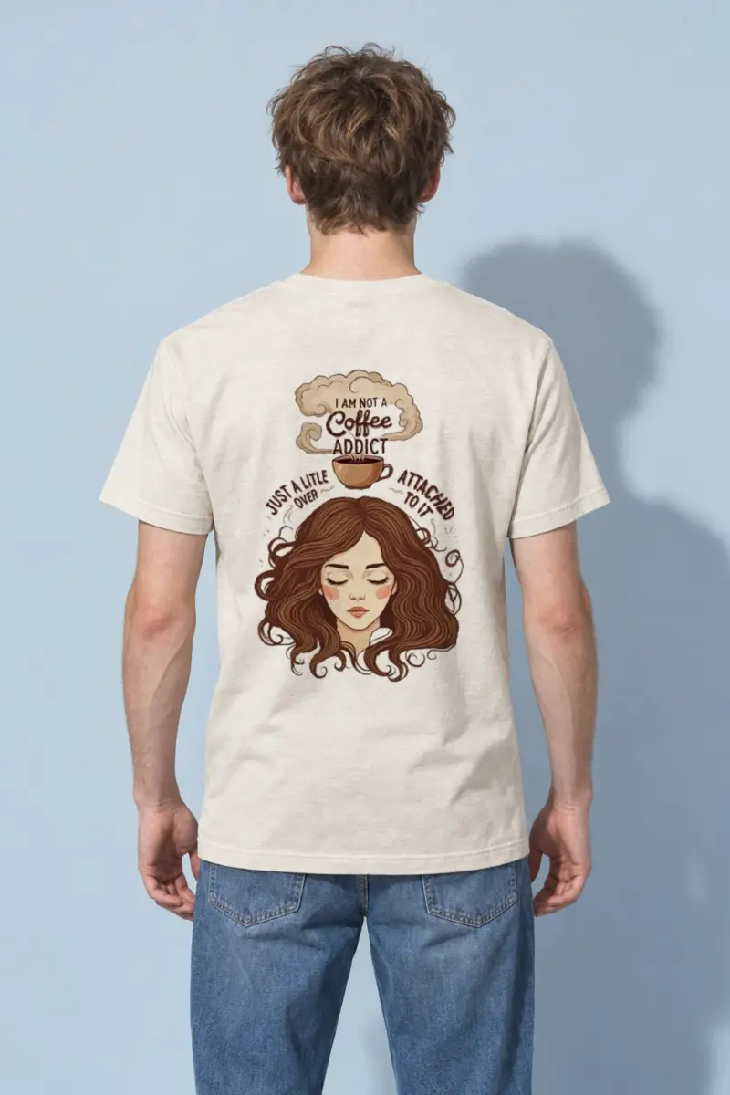 "Not A Coffee Addict" Heavyweight Unisex Crewneck T-shirt