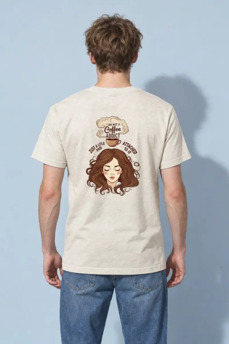 "Not A Coffee Addict" Heavyweight Unisex Crewneck T-shirt