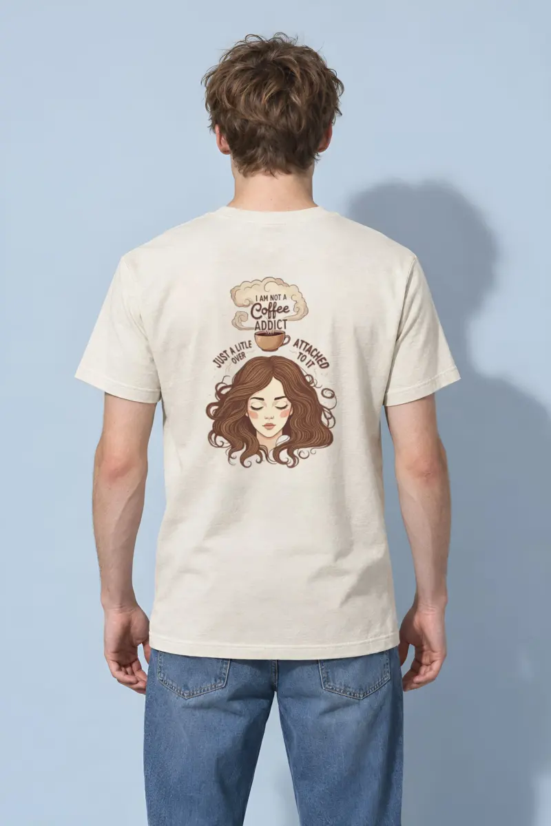 "Not A Coffee Addict" Heavyweight Unisex Crewneck T-shirt