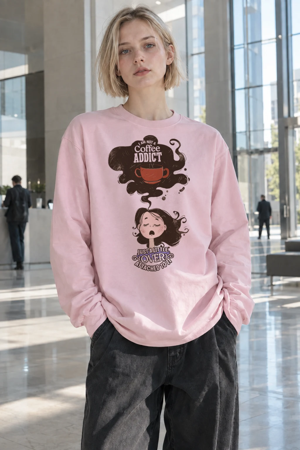 "Not A Coffee Addict" Unisex Longsleeve T-shirt | Gildan 2400
