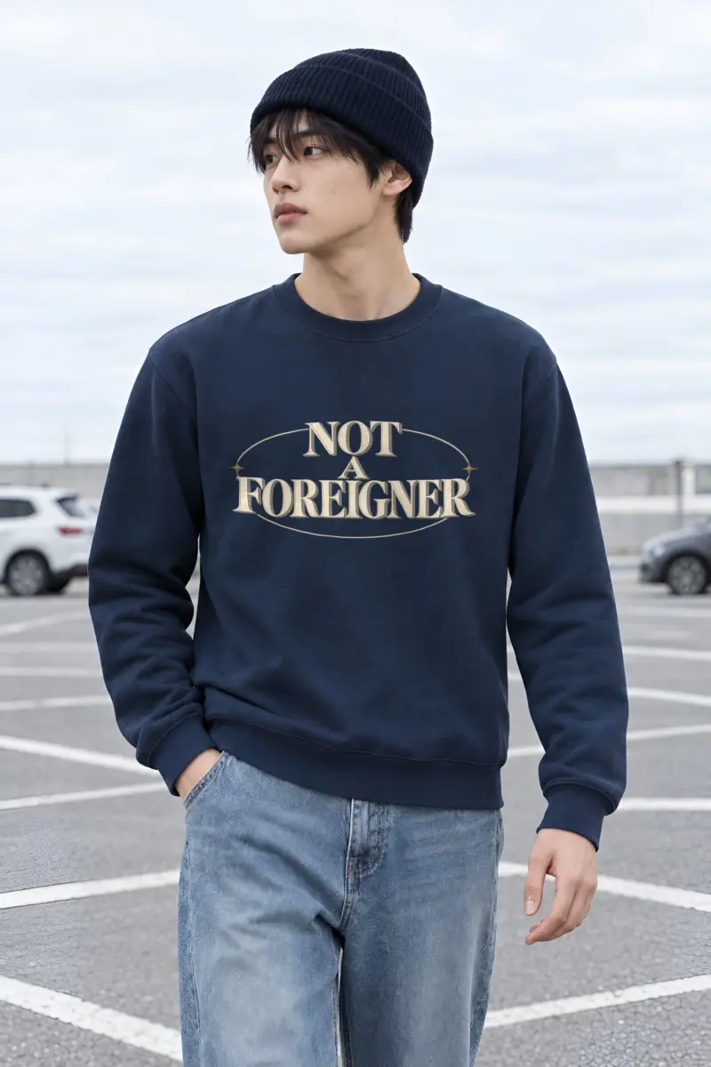 "Not A Foreigner" Heavy Blend Unisex Crewneck Sweatshirt