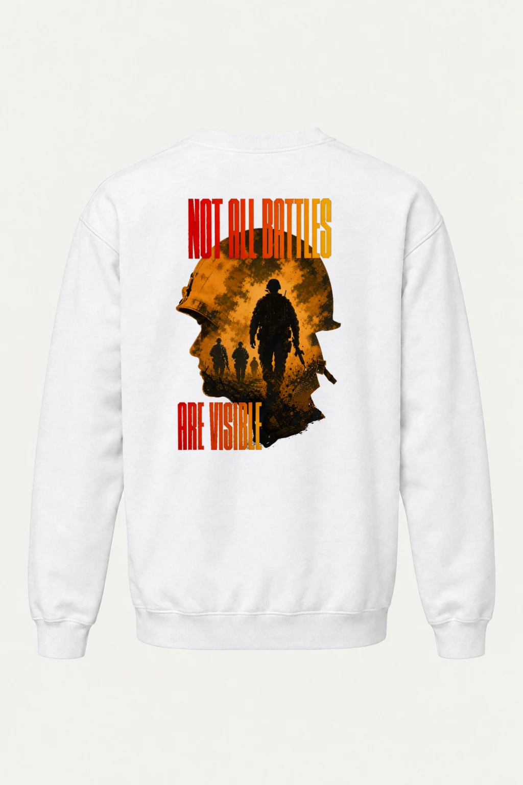 "Not All Battles Are Visible" Heavy Blend Unisex Crewneck Sweatshirt | Gildan 18000