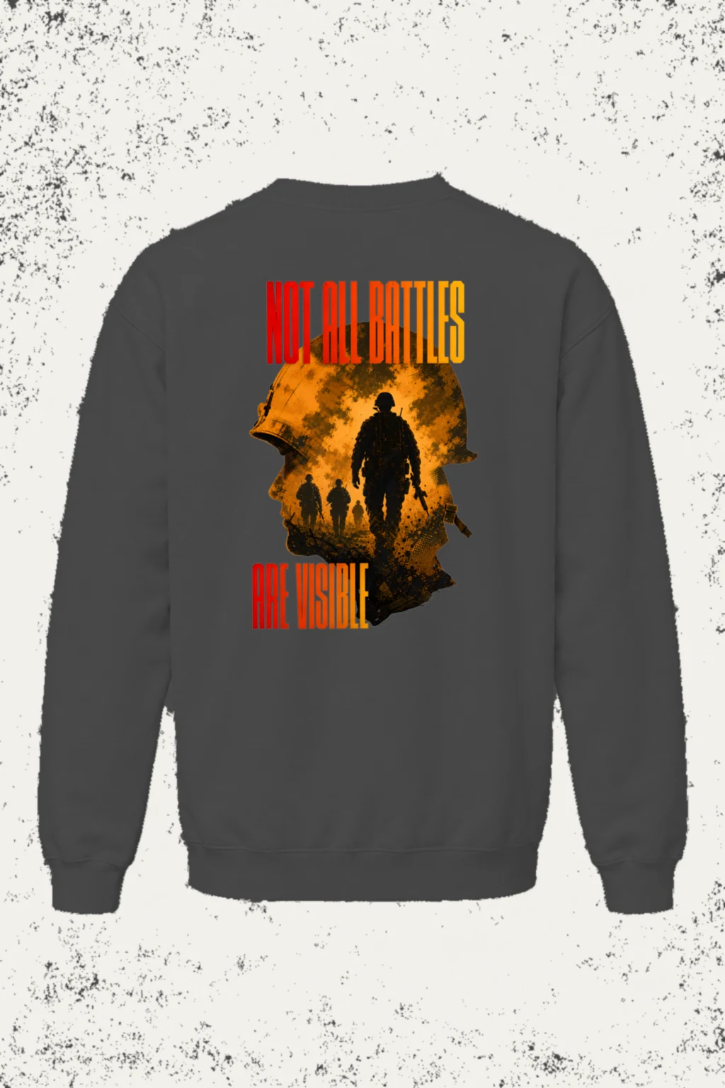 "Not All Battles Are Visible" Heavy Blend Unisex Crewneck Sweatshirt | Gildan 18000