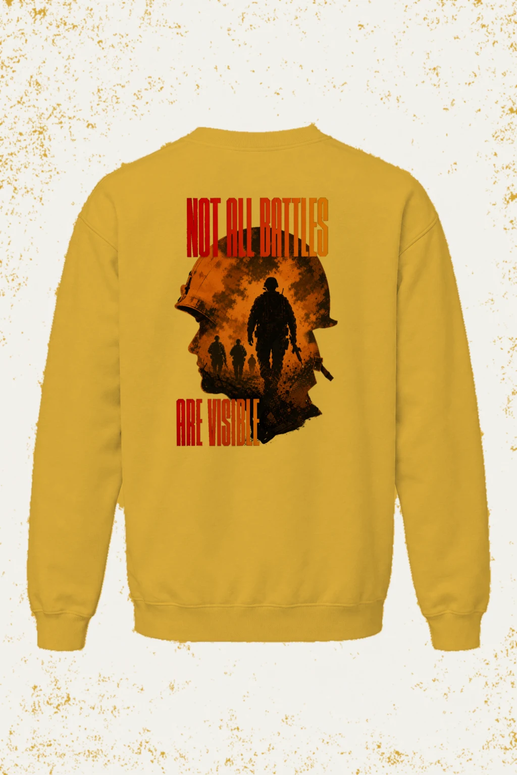 "Not All Battles Are Visible" Heavy Blend Unisex Crewneck Sweatshirt | Gildan 18000