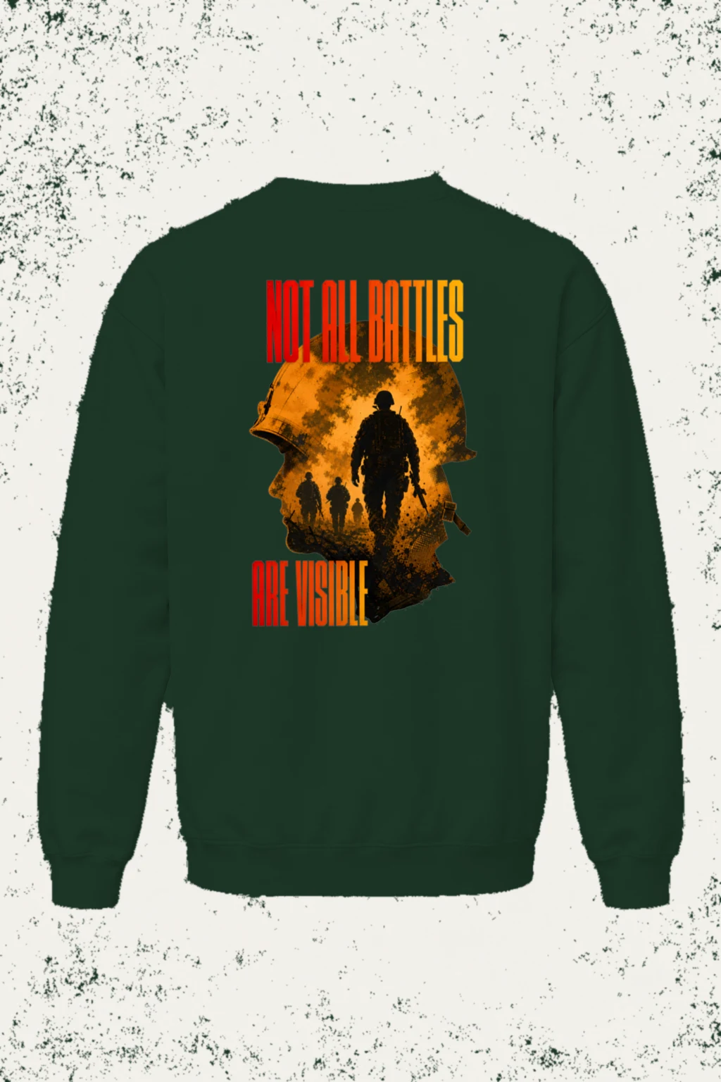 "Not All Battles Are Visible" Heavy Blend Unisex Crewneck Sweatshirt | Gildan 18000