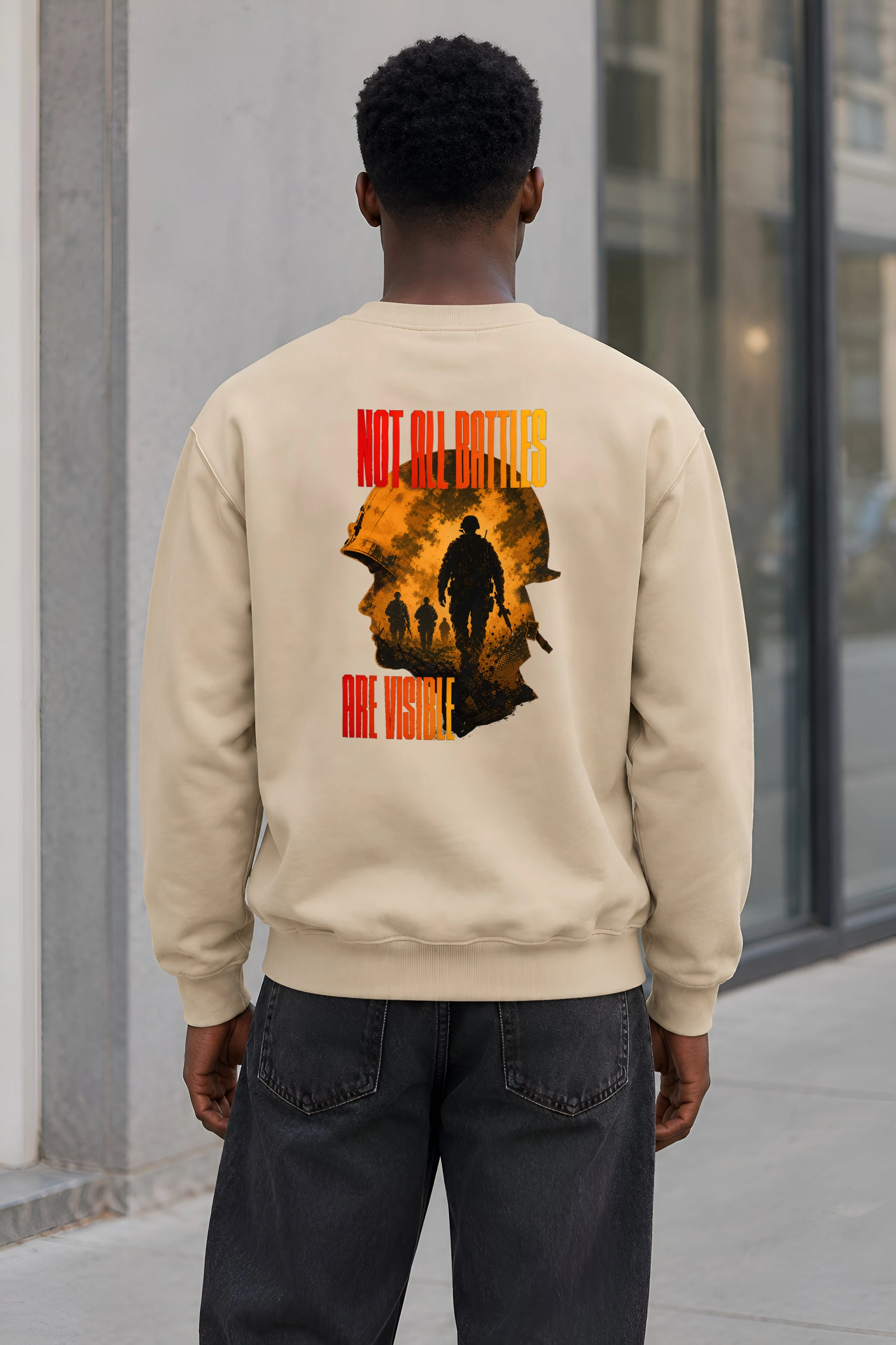 "Not All Battles Are Visible" Heavy Blend Unisex Crewneck Sweatshirt