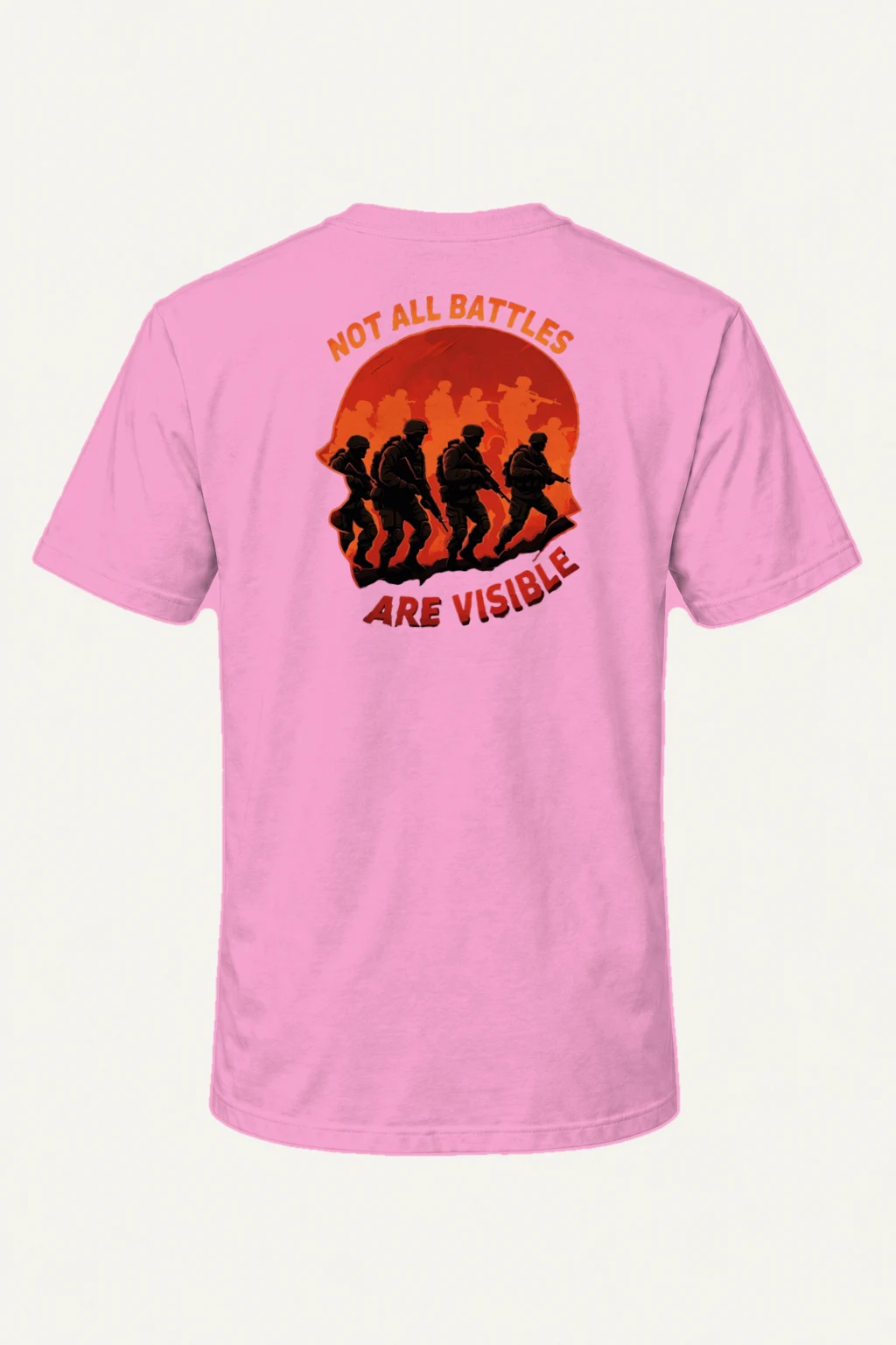"Not All Battles Are Visible" Heavyweight Unisex Crewneck T-shirt | Gildan 5000