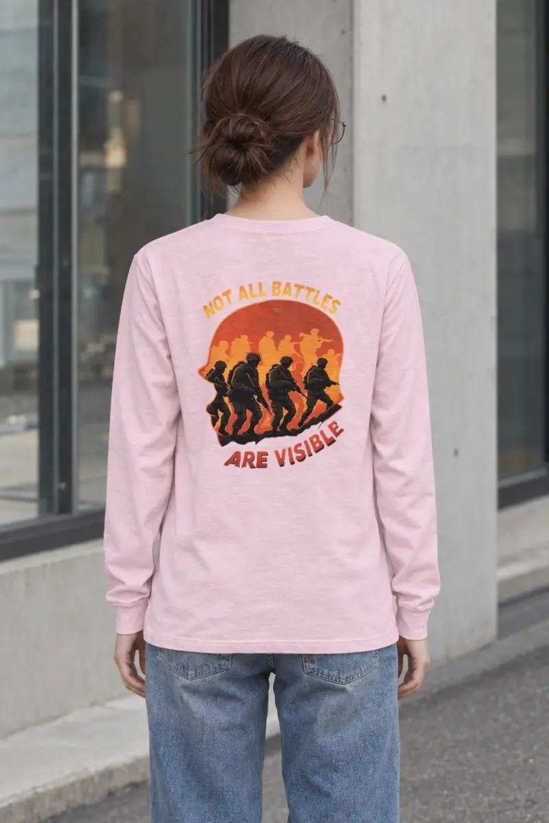 "Not All Battles Are Visible" Unisex Longsleeve T-shirt