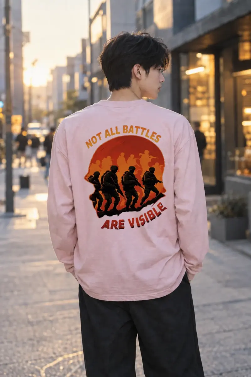 “Not All Battles Are Visible” Unisex Longsleeve T-shirt | Gildan 2400