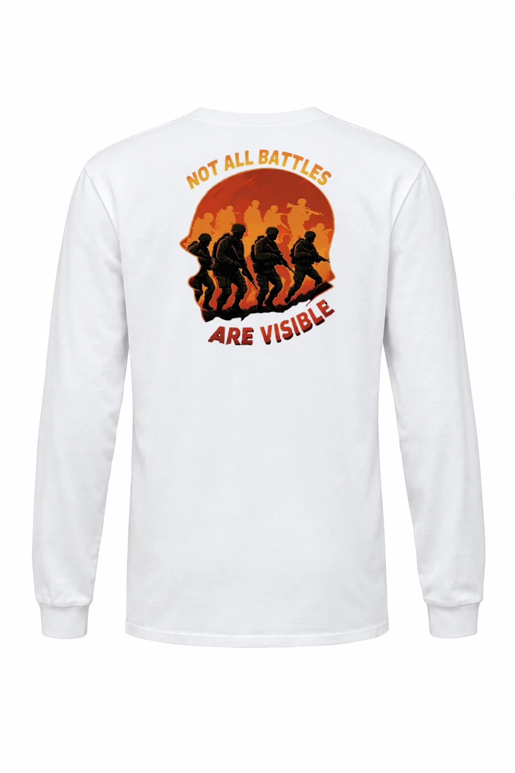 "Not All Battles Are Visible" Unisex Longsleeve T-shirt | Gildan 2400