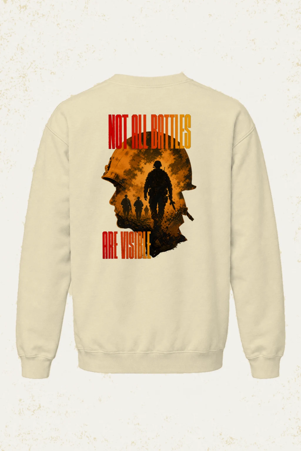 "Not All Battles Are Visible" Unisex Sponge Fleece Crewneck Sweatshirt | Bella + Canvas 3901