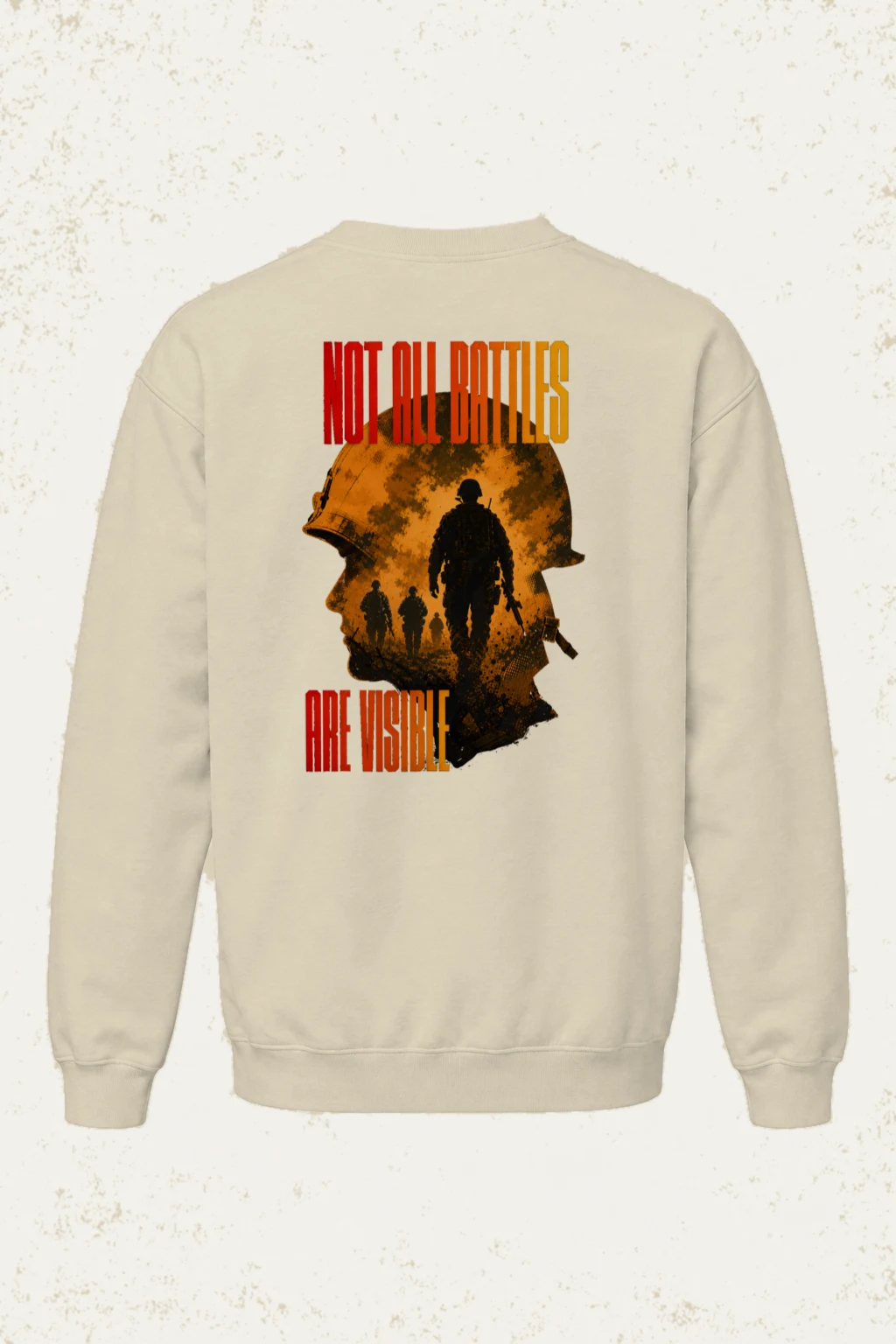 "Not All Battles Are Visible" Unisex Sponge Fleece Crewneck Sweatshirt | Bella + Canvas 3901
