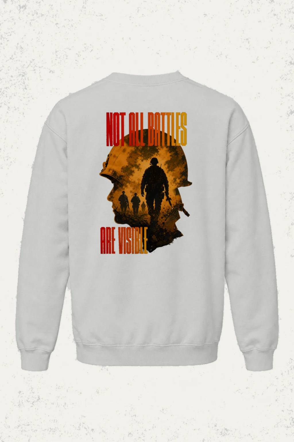 "Not All Battles Are Visible" Unisex Sponge Fleece Crewneck Sweatshirt | Bella + Canvas 3901