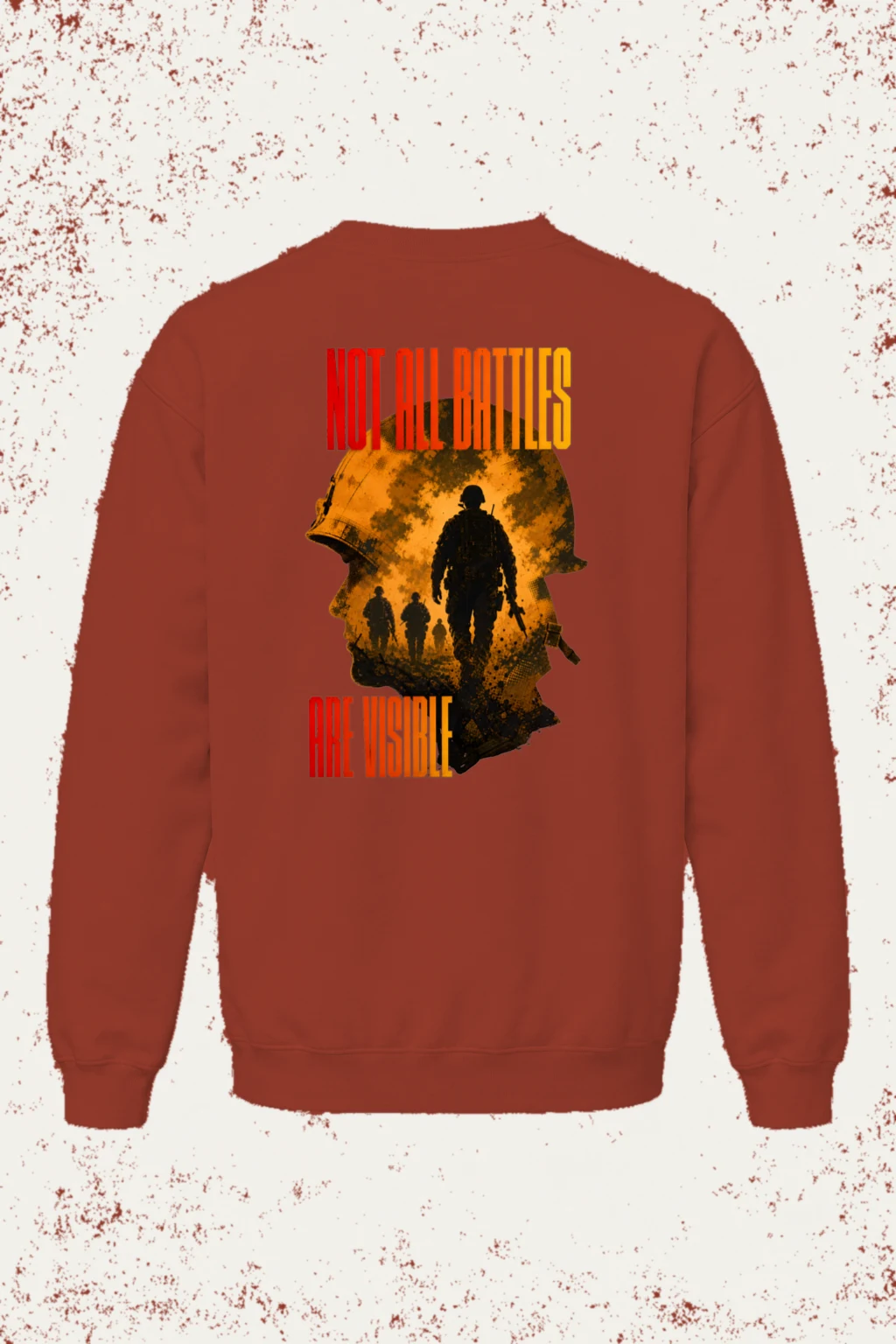 "Not All Battles Are Visible" Unisex Sponge Fleece Crewneck Sweatshirt | Bella + Canvas 3901