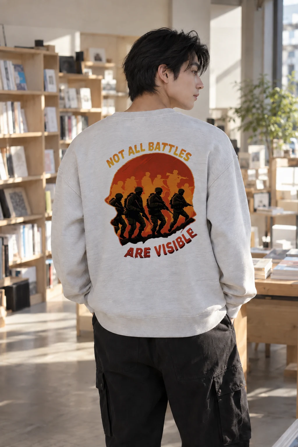 "Not All Battles" Heavy Blend Unisex Crewneck Sweatshirt | Gildan 18000