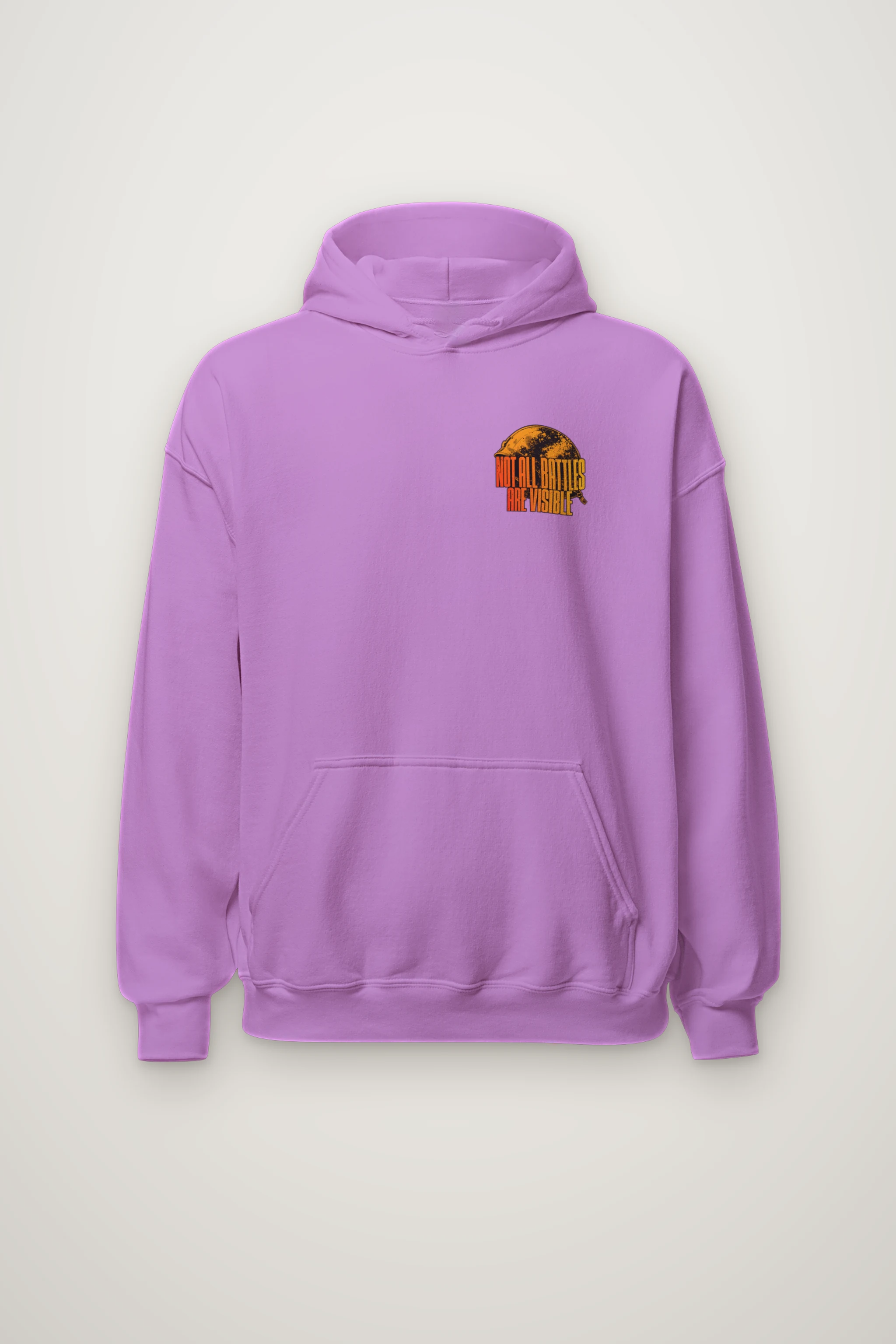 "Not All Battles Visible" Heavy Blend Unisex Pullover Hoodie