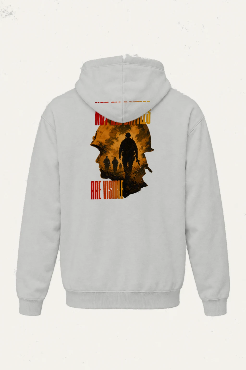 "Not All Battles Visible" Heavy Blend Unisex Pullover Hoodie | Gildan 18500