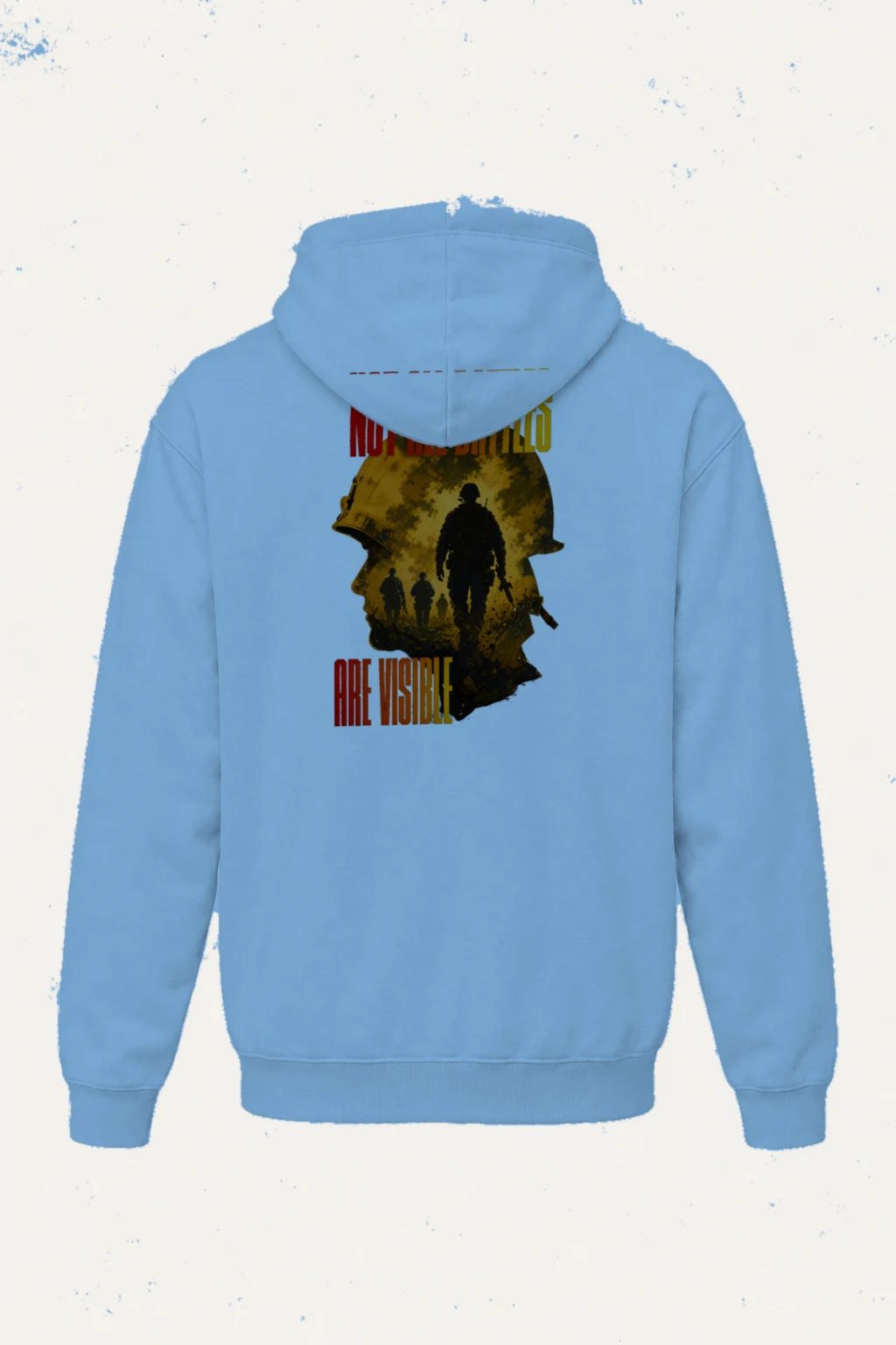 "Not All Battles Visible" Heavy Blend Unisex Pullover Hoodie | Gildan 18500