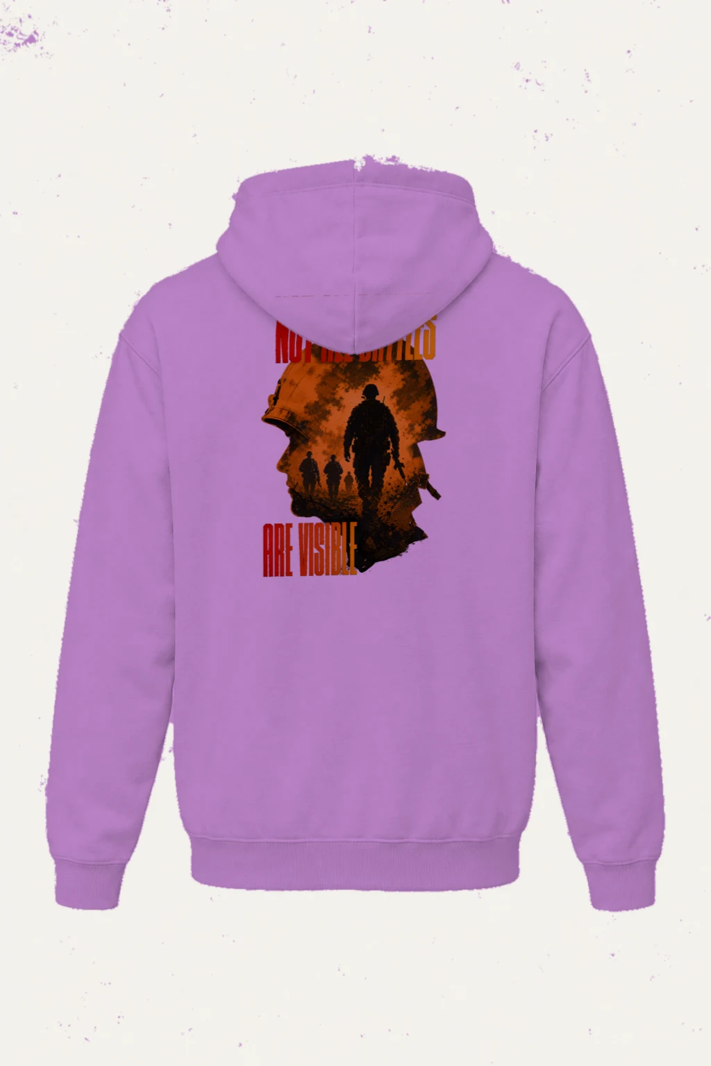 "Not All Battles Visible" Heavy Blend Unisex Pullover Hoodie | Gildan 18500