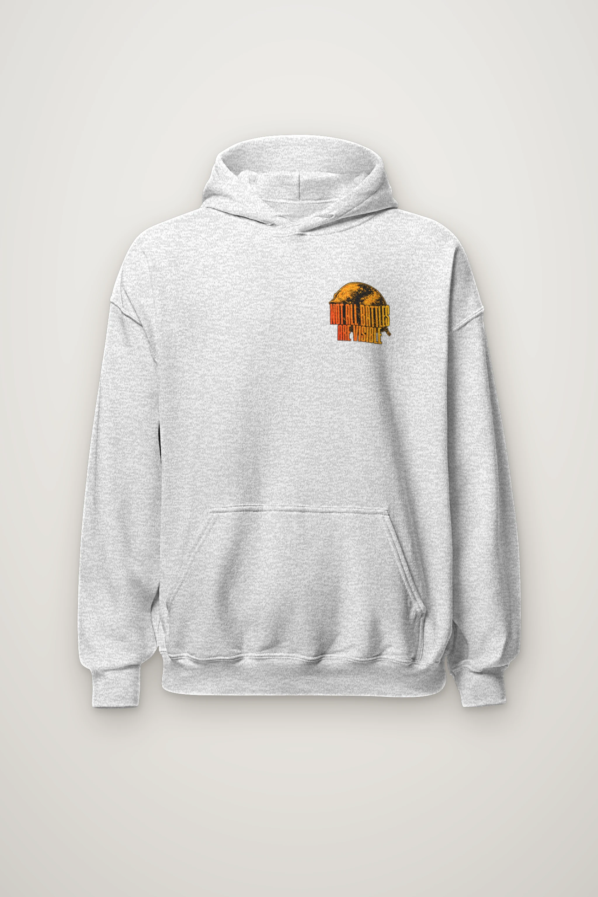 "Not All Battles Visible" Heavy Blend Unisex Pullover Hoodie