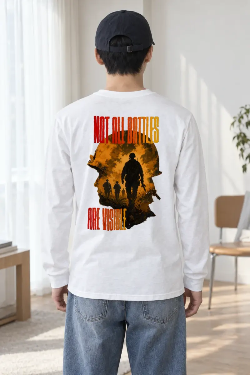 "Not All Battles Visible" Unisex Longsleeve T-shirt