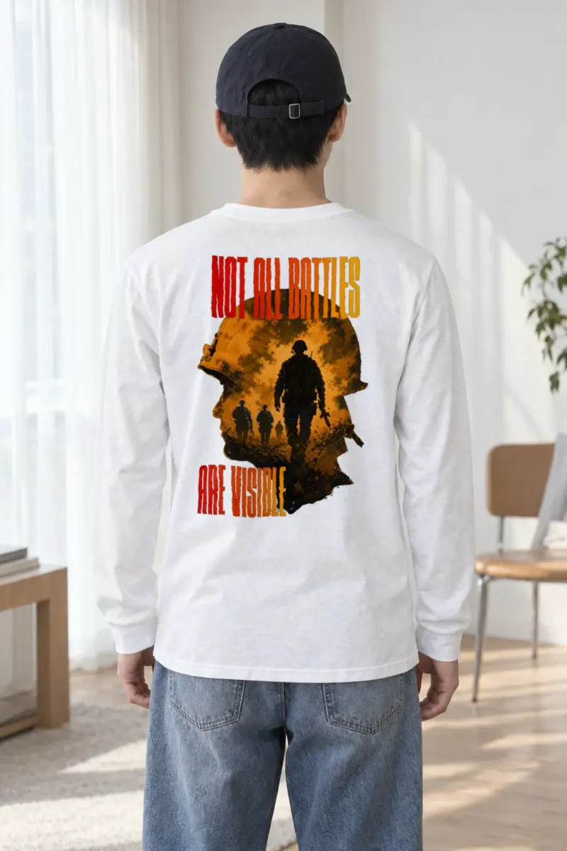 "Not All Battles Visible" Unisex Longsleeve T-shirt