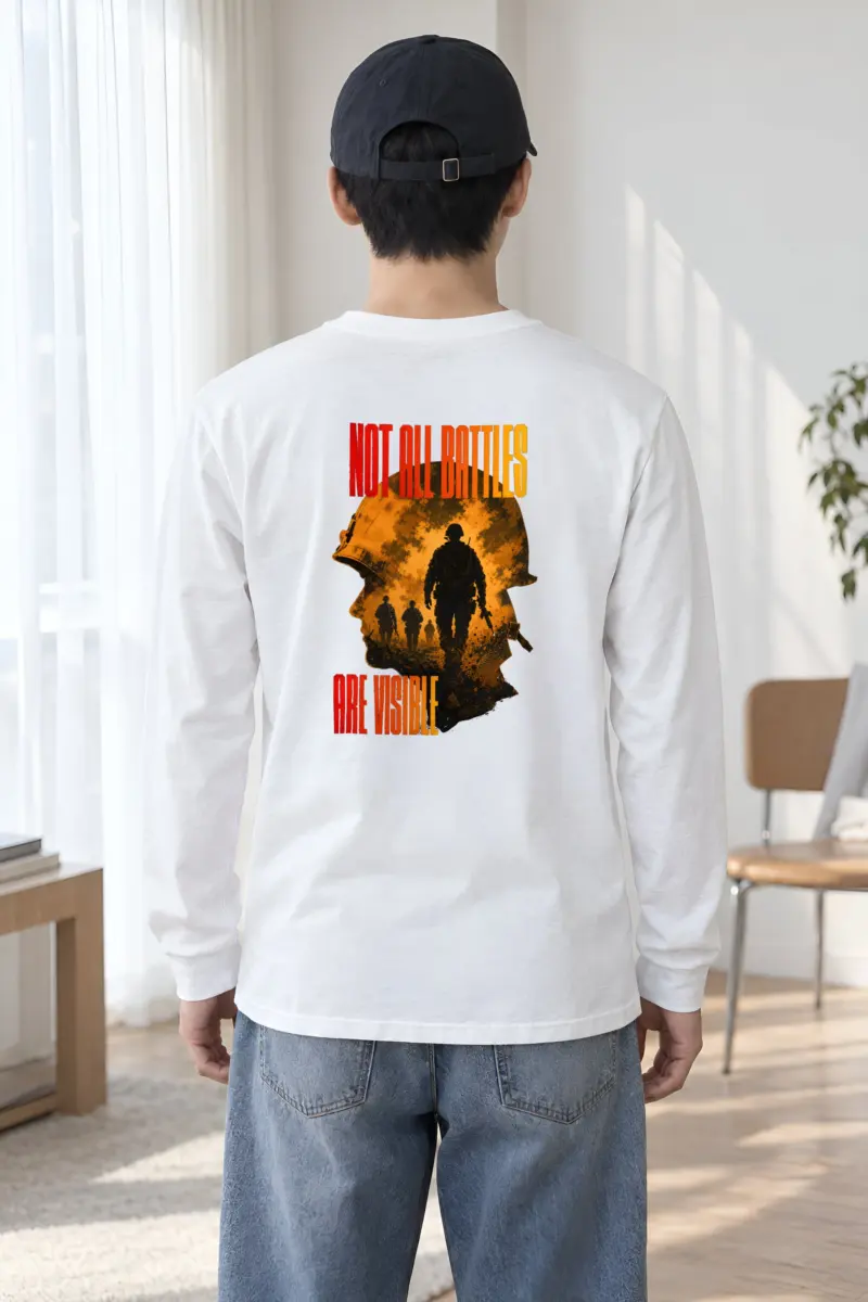 "Not All Battles Visible" Unisex Longsleeve T-shirt