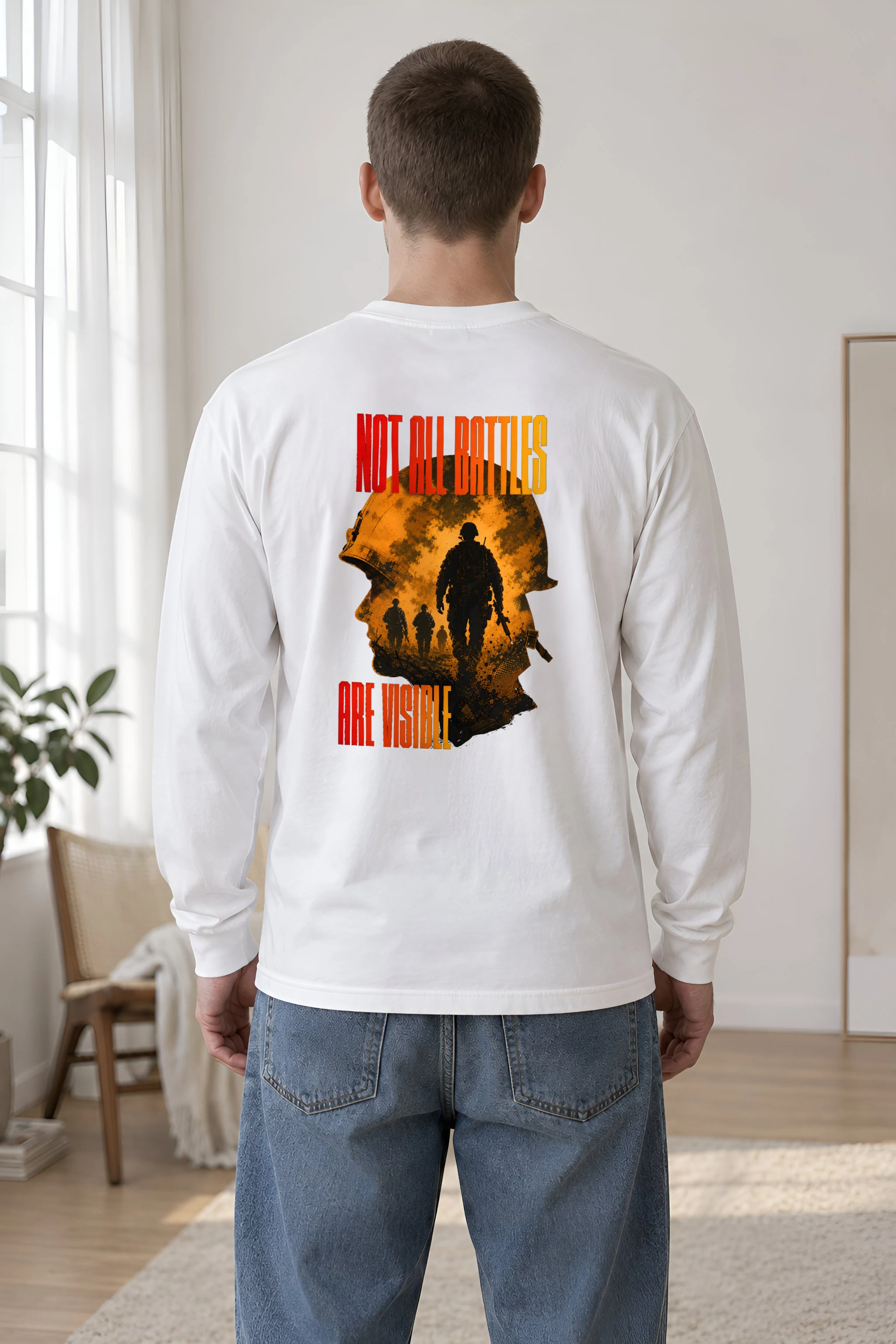 "Not All Battles Visible" Unisex Longsleeve T-shirt