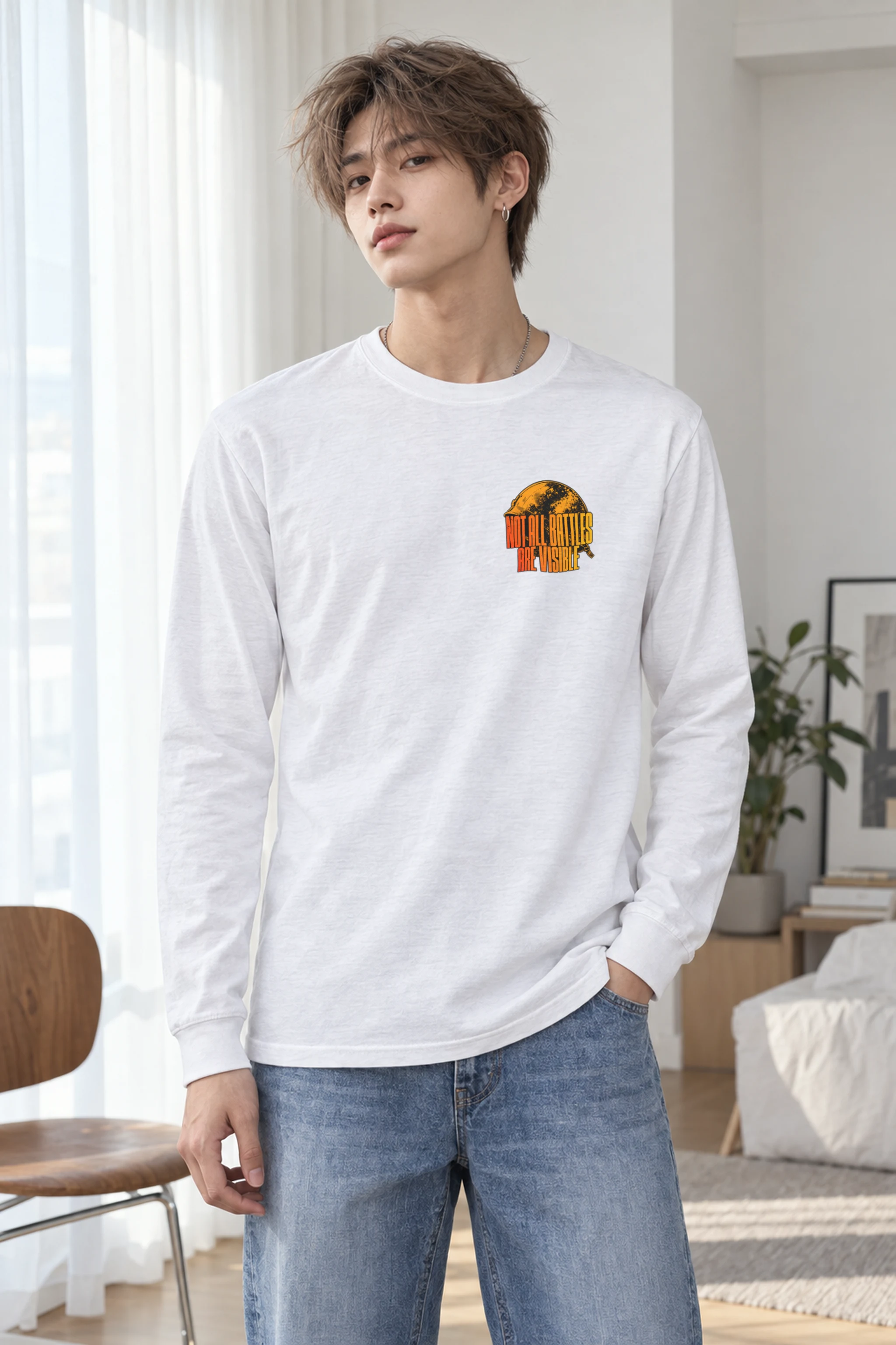 "Not All Battles Visible" Unisex Longsleeve T-shirt