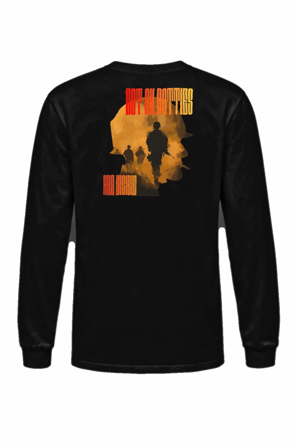 "Not All Battles Visible" Unisex Longsleeve T-shirt | Gildan 2400