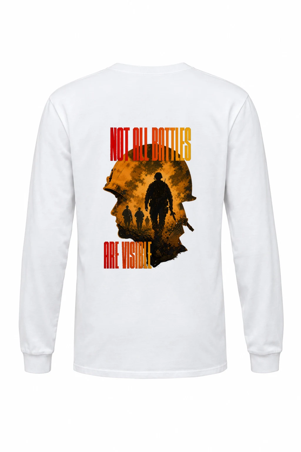 "Not All Battles Visible" Unisex Longsleeve T-shirt | Gildan 2400