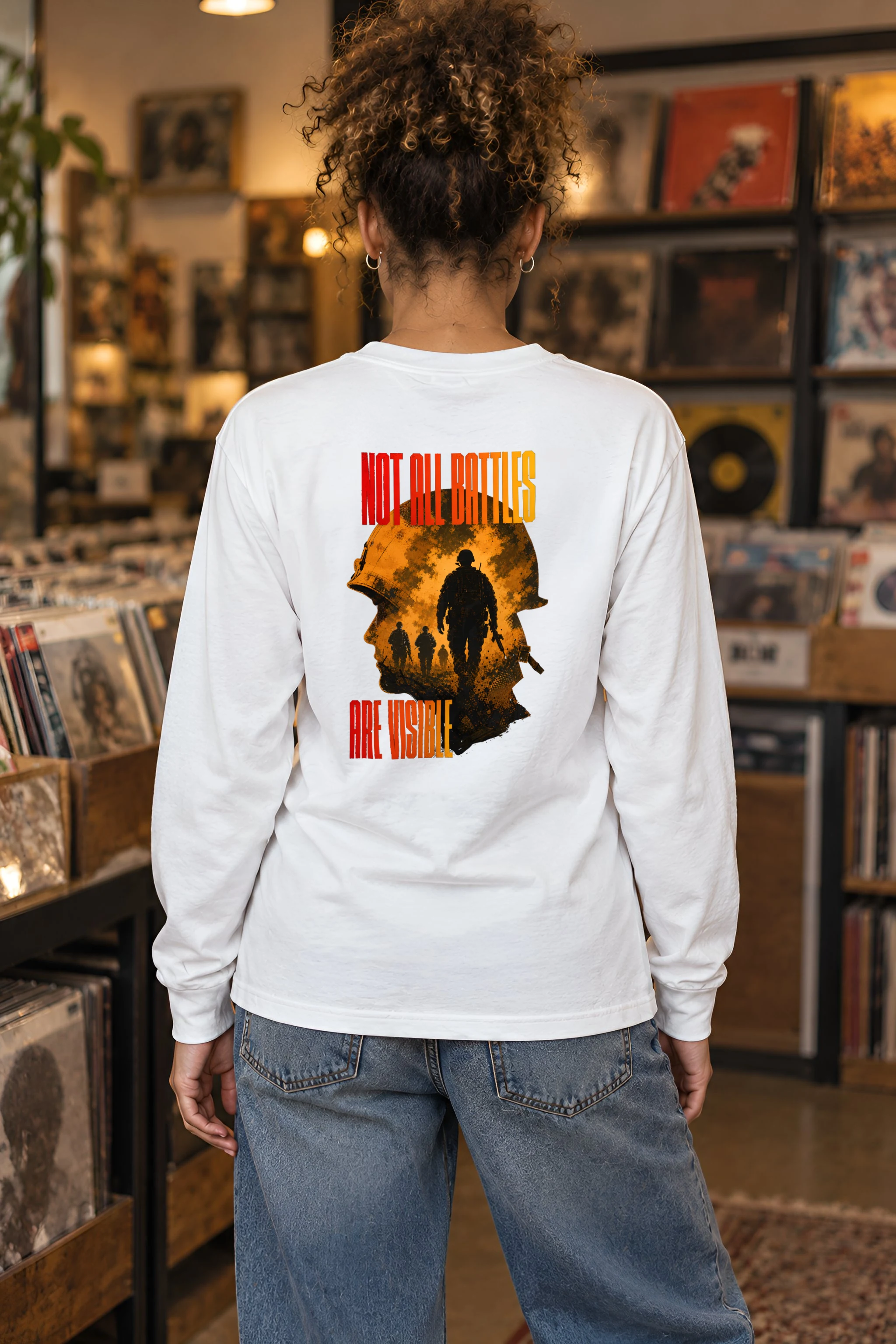 "Not All Battles Visible" Unisex Longsleeve T-shirt