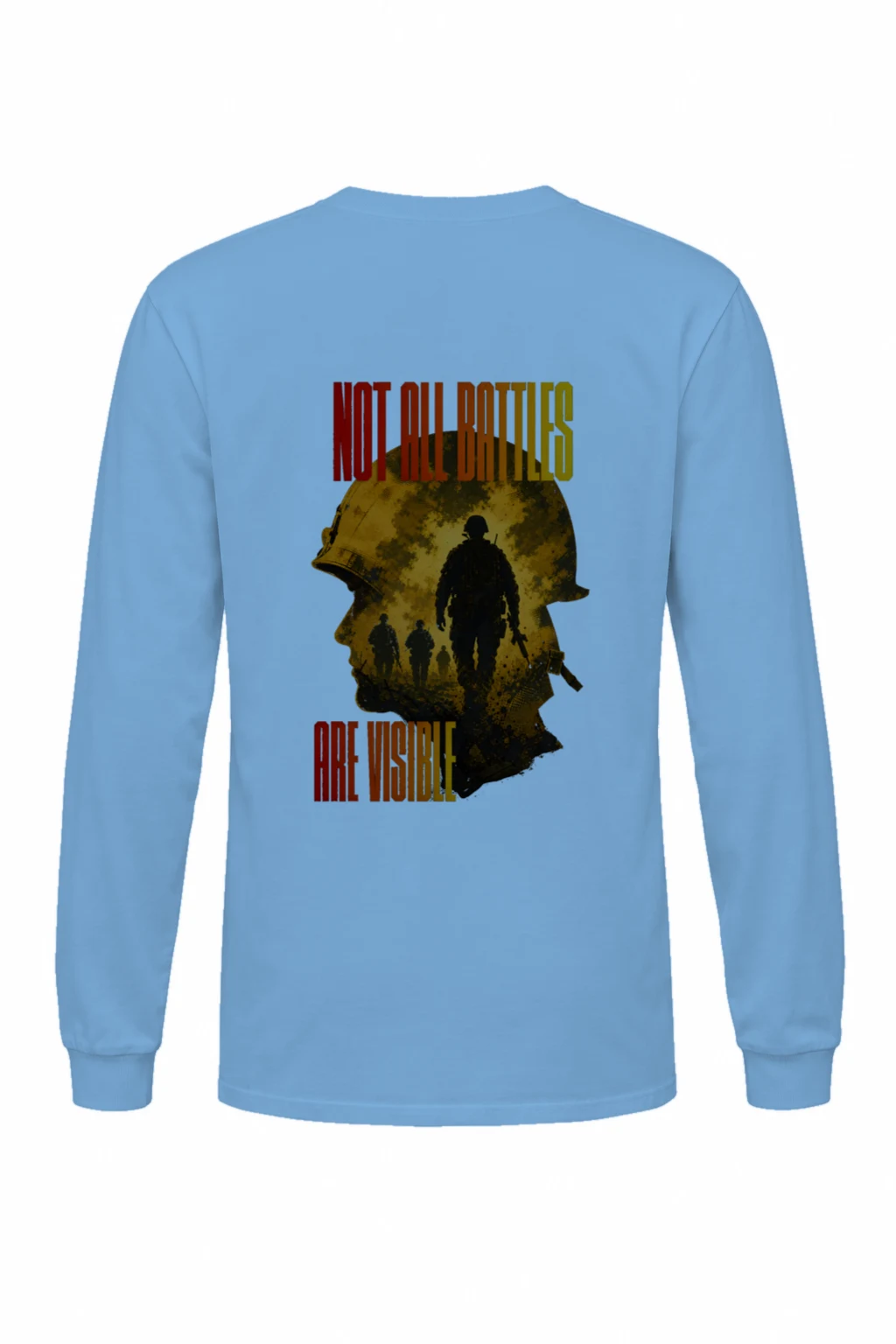 "Not All Battles Visible" Unisex Longsleeve T-shirt | Gildan 2400