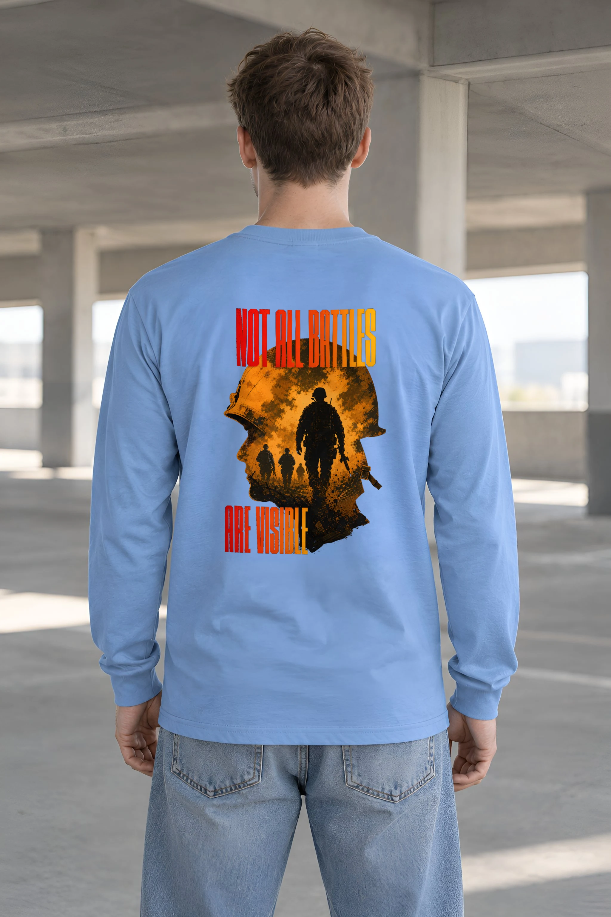 "Not All Battles Visible" Unisex Longsleeve T-shirt
