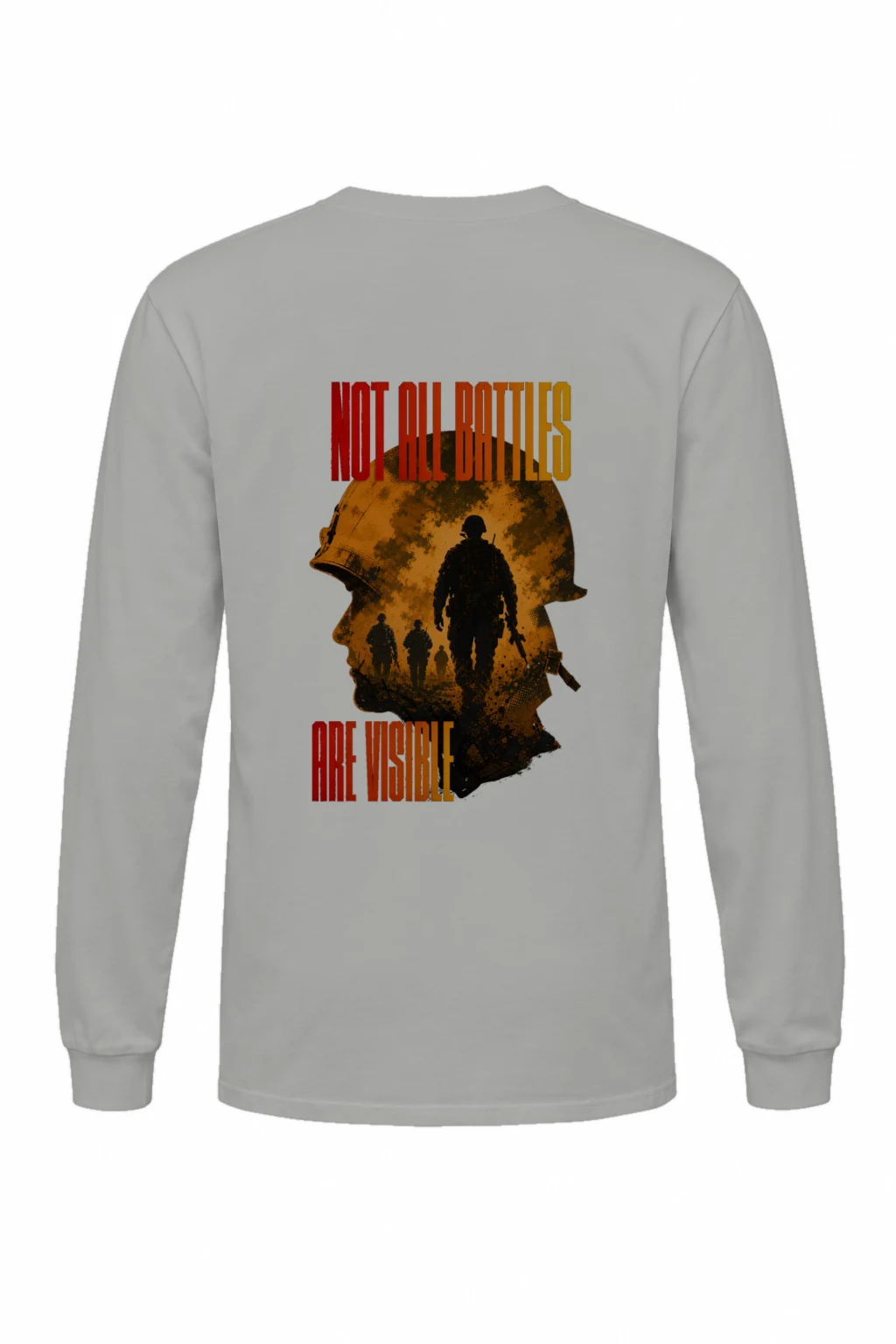 "Not All Battles Visible" Unisex Longsleeve T-shirt | Gildan 2400