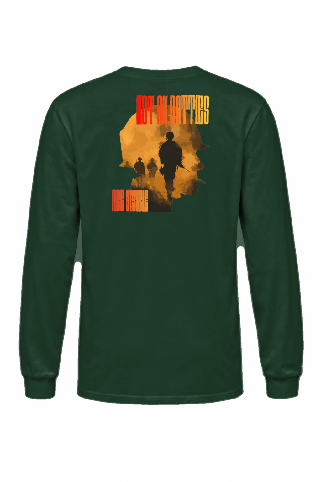 "Not All Battles Visible" Unisex Longsleeve T-shirt | Gildan 2400