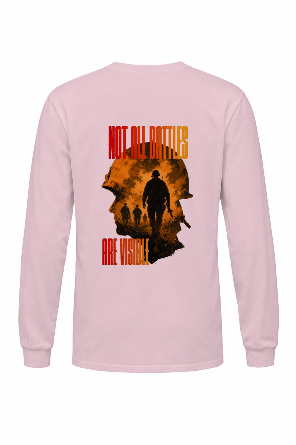 "Not All Battles Visible" Unisex Longsleeve T-shirt | Gildan 2400