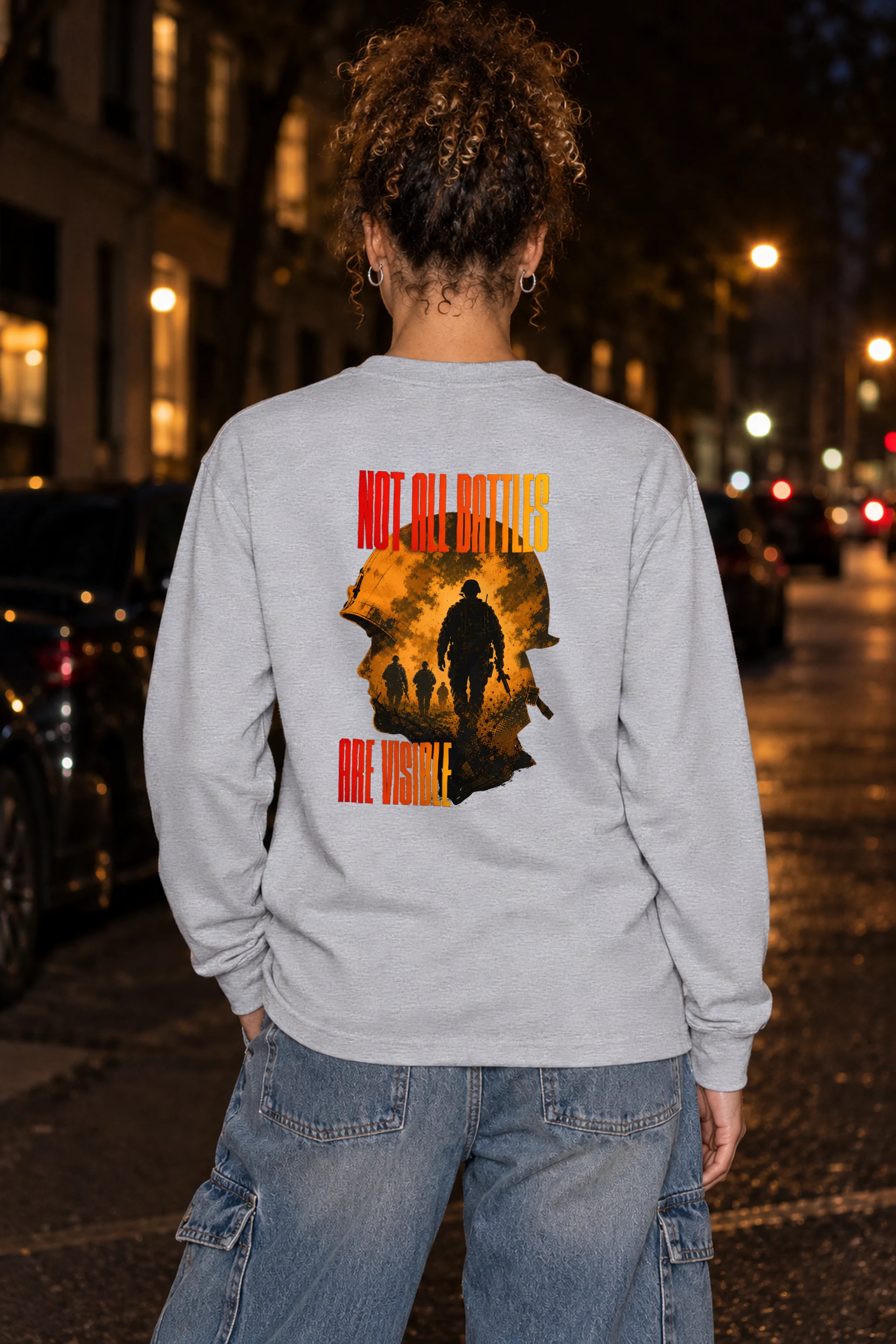 "Not All Battles Visible" Unisex Longsleeve T-shirt