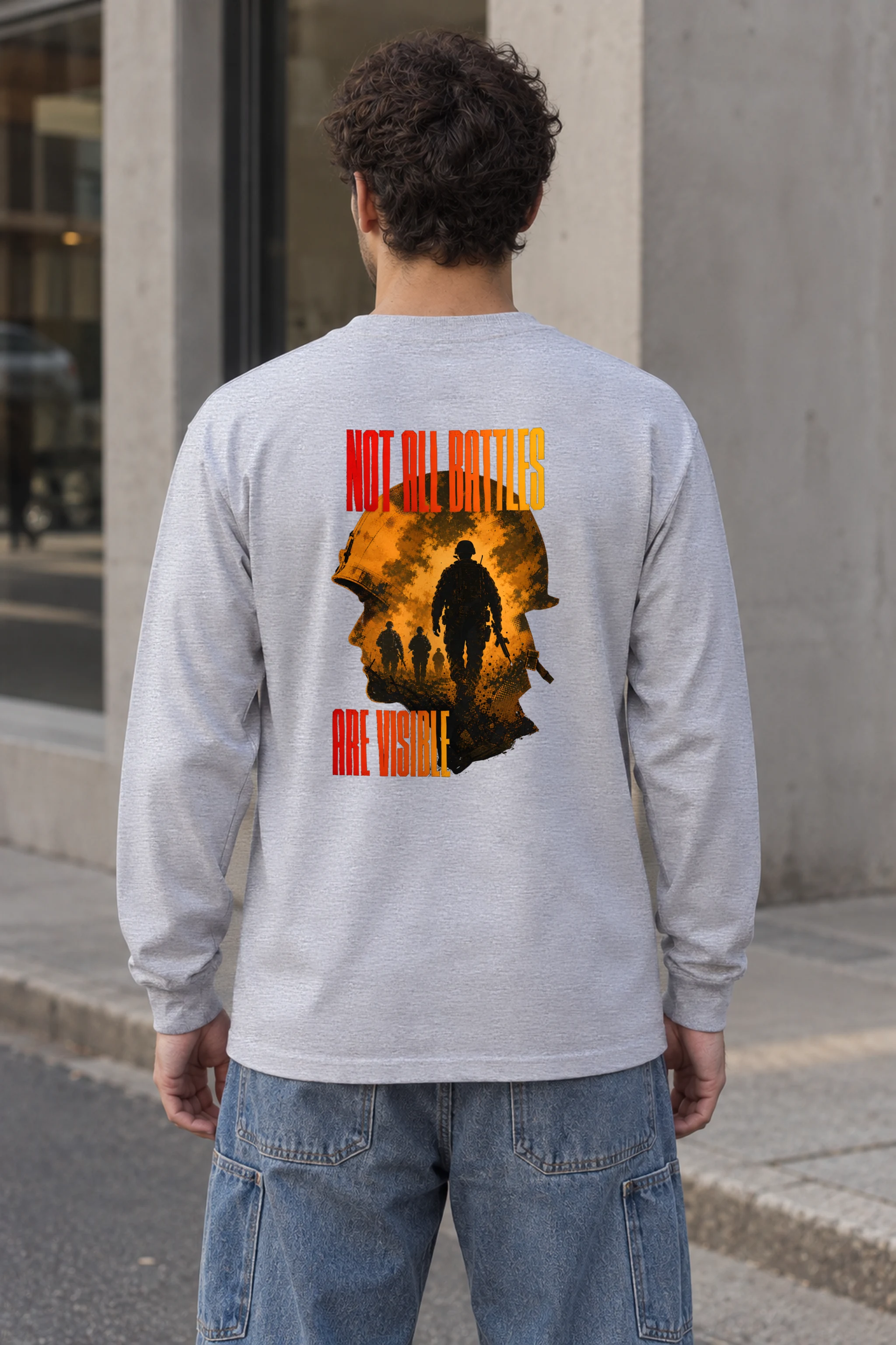 "Not All Battles Visible" Unisex Longsleeve T-shirt
