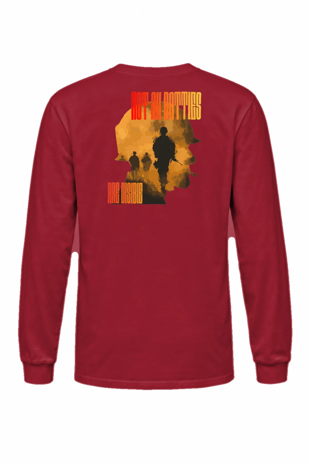 "Not All Battles Visible" Unisex Longsleeve T-shirt | Gildan 2400